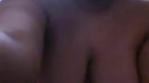 fat amateur busty ebony lady on webcam masturbating