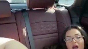 hot girl masturbates in the car 2