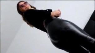 Ass Worship In Tight Latex Leggings