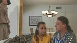College babe has hardcore 3some with two older dudes