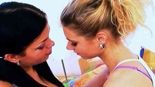 Teen Best Friends Have Their First Intense Lesbian Sex to Orgasm